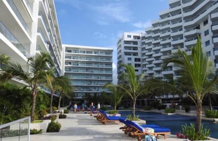 Hermoso Apartamento Con Todas Las Comodidades Acceso Directo A La Playa Morros Epic Sector La Boquilla Cumple Protocolos De Bioseguridad Cartagena Buitenkant foto